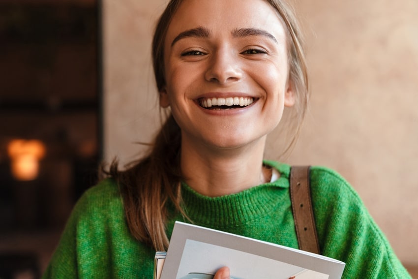 smiling teen after hypnotherapy